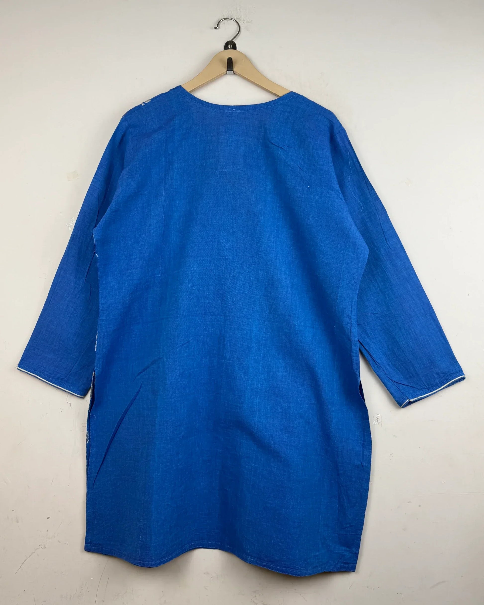 Preloved Summer Kurti by Cut Label in Blue LAWN for - Premium Condition | OTS Pakistan (SK-2)