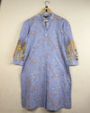 Secondhand Branded Summer Kurti by NISHAT PRET, Violet LAWN fabric, Premium condition, for - Online Thrift Shop Islamabad Pakistan