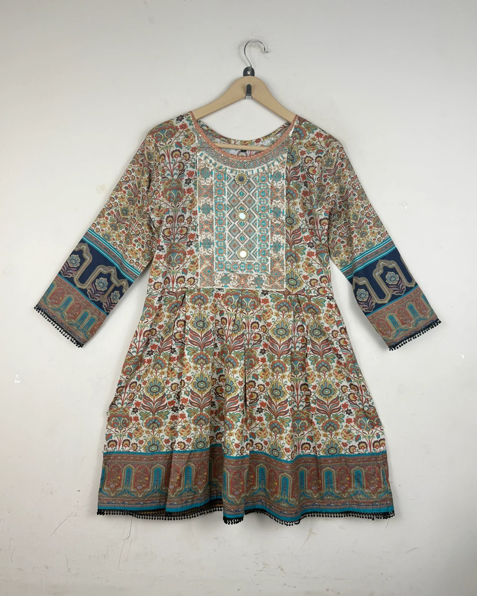 UK Imported secondhand Summer Kurti - Cut Label brand, MULTI LAWN, Premium condition, for - Online Thrift Store Lahore Pakistan