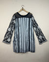 Shop Good Summer Kurti by Cut Label | Preloved Branded Clothes | Black & White LAWN | | OTS Thrift Store Lahore Pakistan