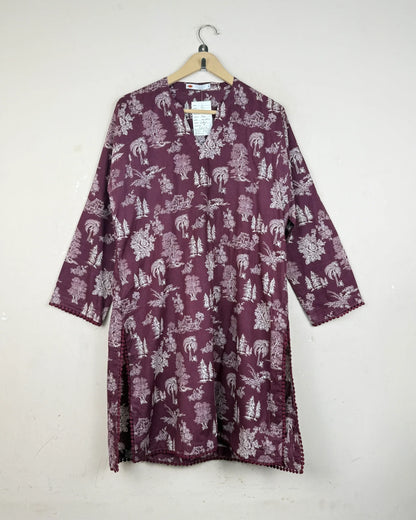 Shop Premium Summer Kurti by Khaadi | Preloved Branded Clothes | Burgundy Red Lawn Cotton | | OTS Thrift Store Karachi Pakistan