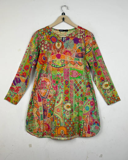 Secondhand Branded Summer Kurti by GENERATION FLO, MULTI LAWN fabric, Premium condition, for - Online Thrift Shop Karachi Pakistan