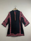 UK Imported secondhand Summer Kurti - Sana Safinaz brand, Black Cotton, Premium condition, for Women - Online Thrift Store Peshawar Pakistan