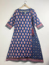 Premium Condition Summer Kurti | Preloved Melange | Blue Lawn | Thrift Shop for Women Islamabad Pakistan | OTS
