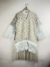 UK Imported secondhand Summer Kurti - Zahira brand, Beige Cotton, Premium condition, for Women - Online Thrift Store Lahore Pakistan