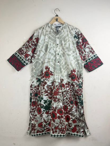 UK Imported secondhand Summer Kurti - KHAADI brand, Multi Lawn, Premium Plus condition, for Women - Online Thrift Store Islamabad Pakistan