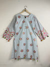 Secondhand Branded Summer Kurti by Hunars, Grey Lawn fabric, Excellent condition, for Women - Online Thrift Shop Karachi Pakistan