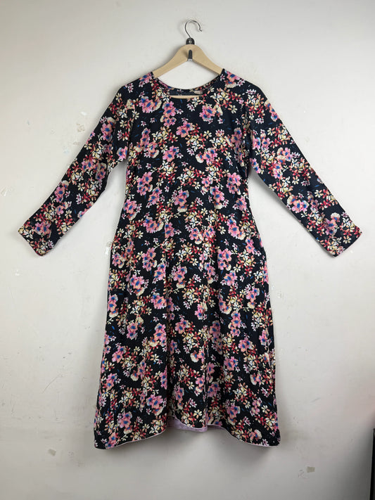 Preloved Premium Summer Kurti by Cut Label, Black Lawn for Women - OTS Thrift Shop Lahore Pakistan