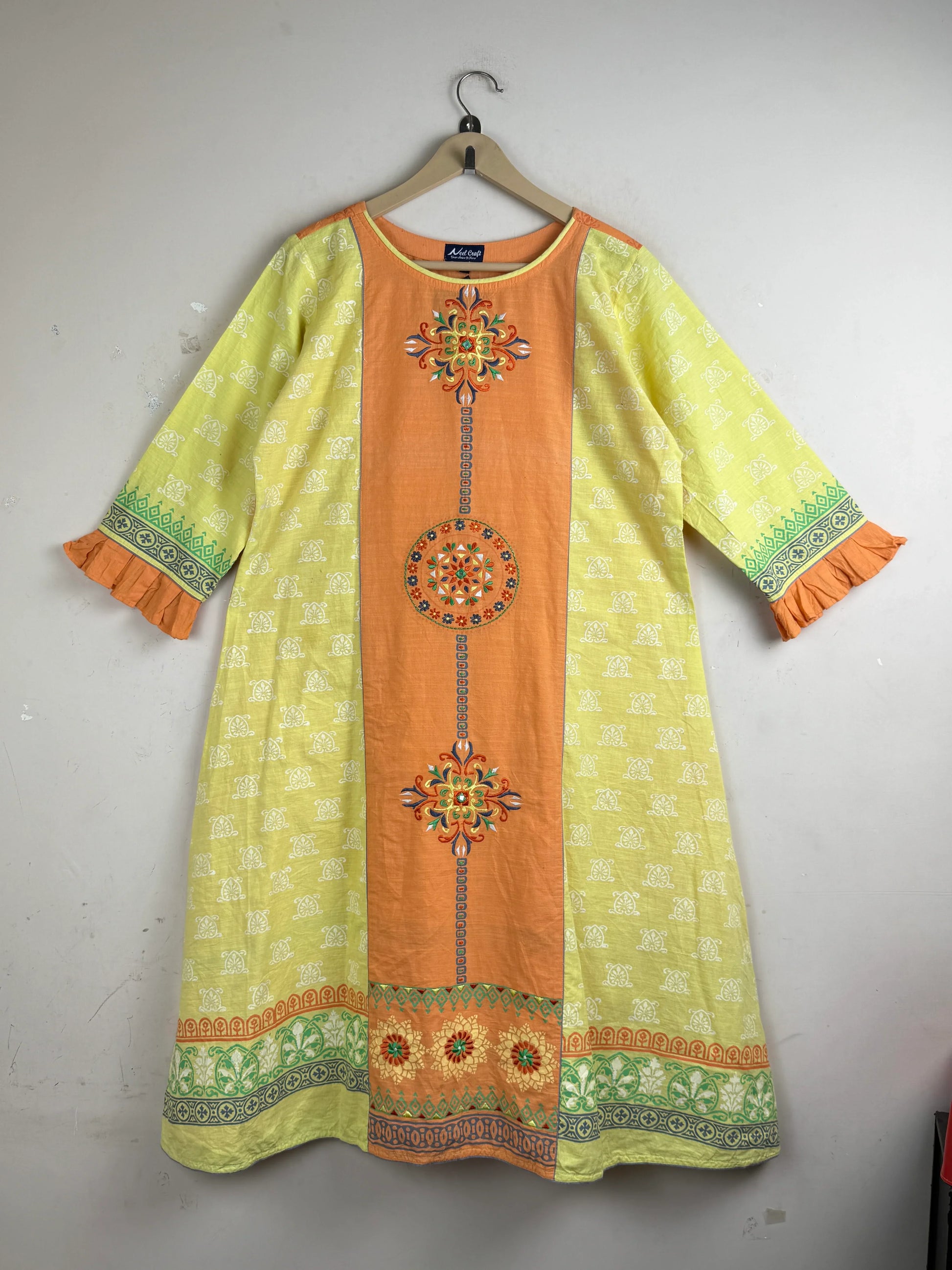 Shop Premium Summer Kurti by Neel craft | Preloved Branded Clothes | Multi Cotton | Women | OTS Thrift Store Peshawar Pakistan