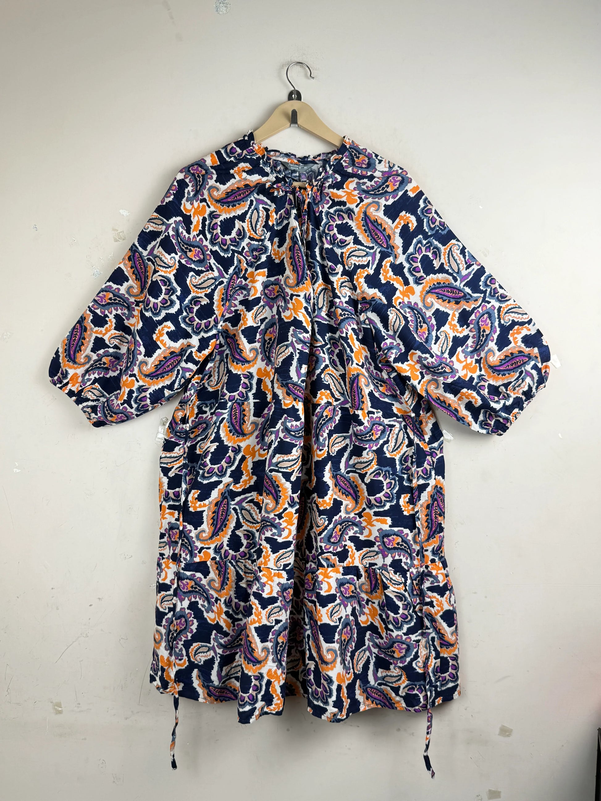 Premium Condition Summer Kurti | Preloved NUTMEG | Multi Viscose | Thrift Shop for Women Karachi Pakistan | OTS