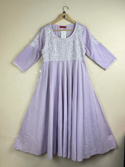 UK Imported secondhand Summer Kurti - KIAASA brand, Purple Cotton, Premium condition, for Women - Online Thrift Store Peshawar Pakistan