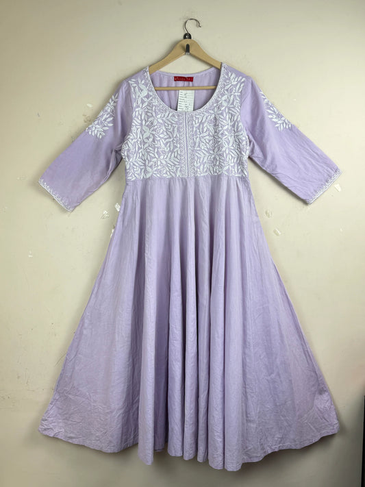 UK Imported secondhand Summer Kurti - KIAASA brand, Purple Cotton, Premium condition, for Women - Online Thrift Store Peshawar Pakistan