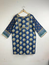 Preloved Premium Summer Kurti by Cut Label, Blue Lawn for Women - OTS Thrift Shop Peshawar Pakistan