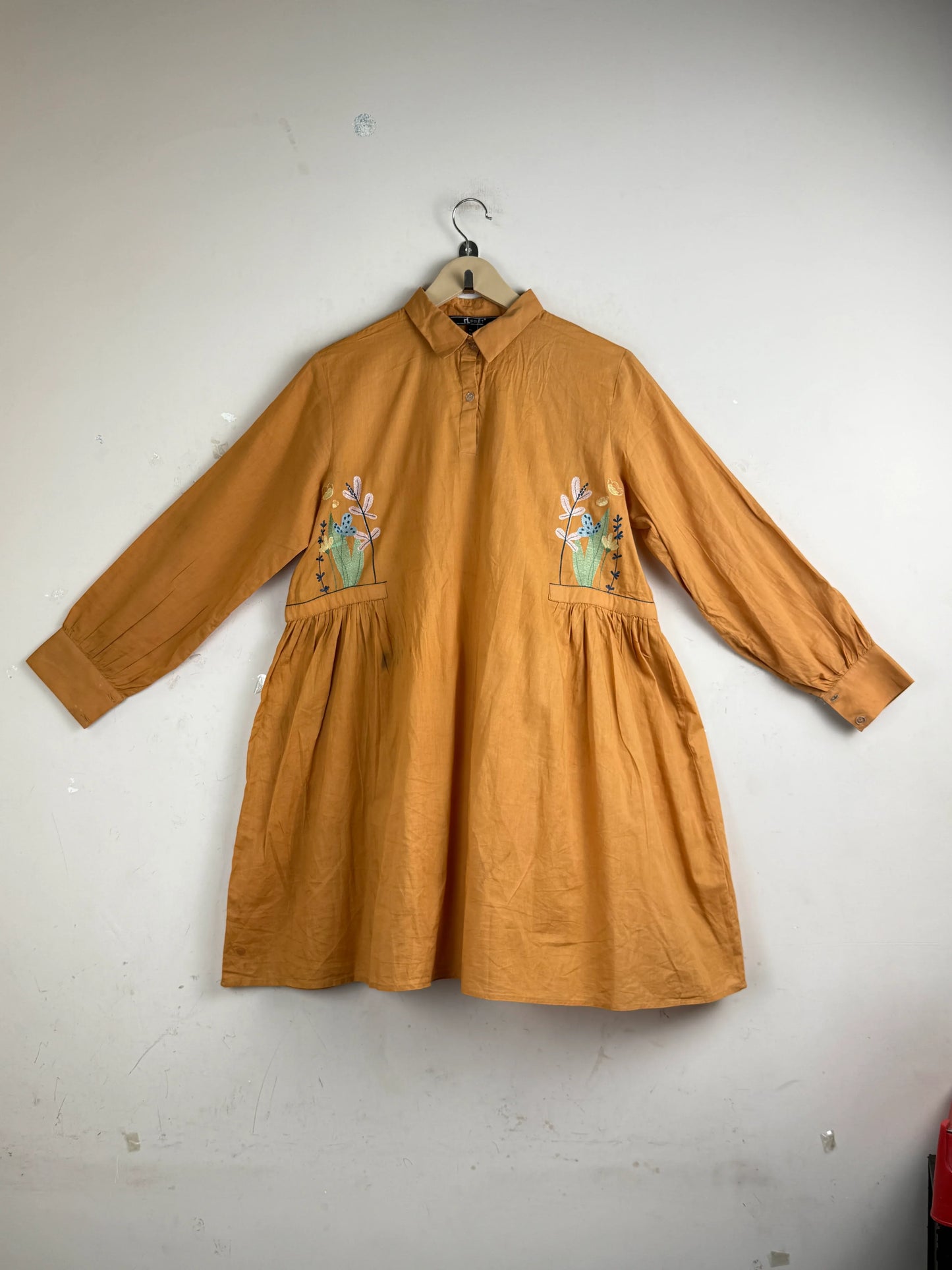 Shop Excellent Summer Kurti by NISHAT | Preloved Branded Clothes | Orange Lawn | Women | OTS Thrift Store Islamabad Pakistan