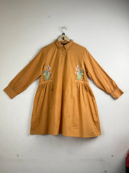 Shop Excellent Summer Kurti by NISHAT | Preloved Branded Clothes | Orange Lawn | Women | OTS Thrift Store Islamabad Pakistan