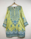 Premium Condition Summer Kurti | Preloved SOKAMAL | LIME YELLOW LAWN | Thrift Shop for Peshawar Pakistan | OTS