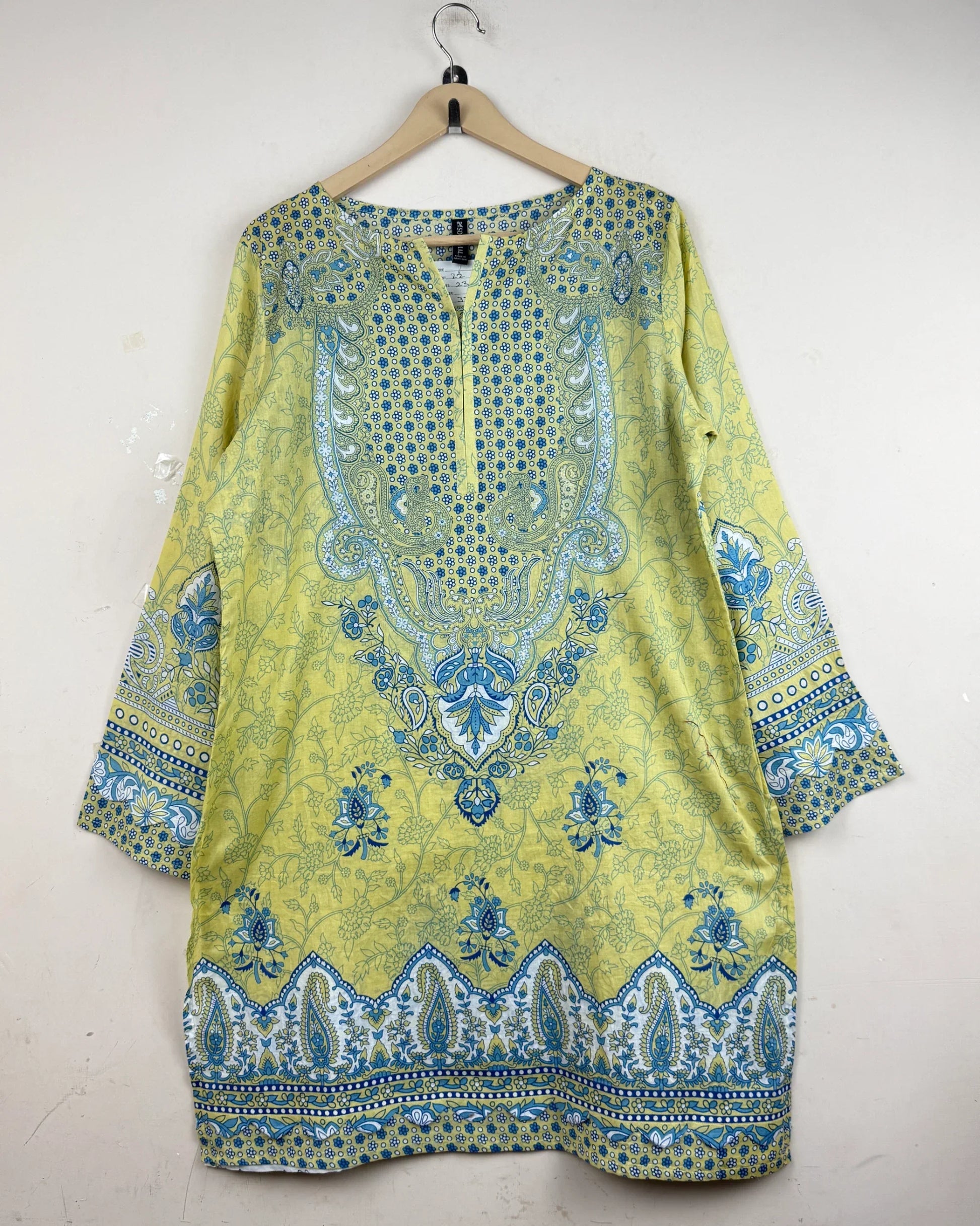Premium Condition Summer Kurti | Preloved SOKAMAL | LIME YELLOW LAWN | Thrift Shop for Peshawar Pakistan | OTS