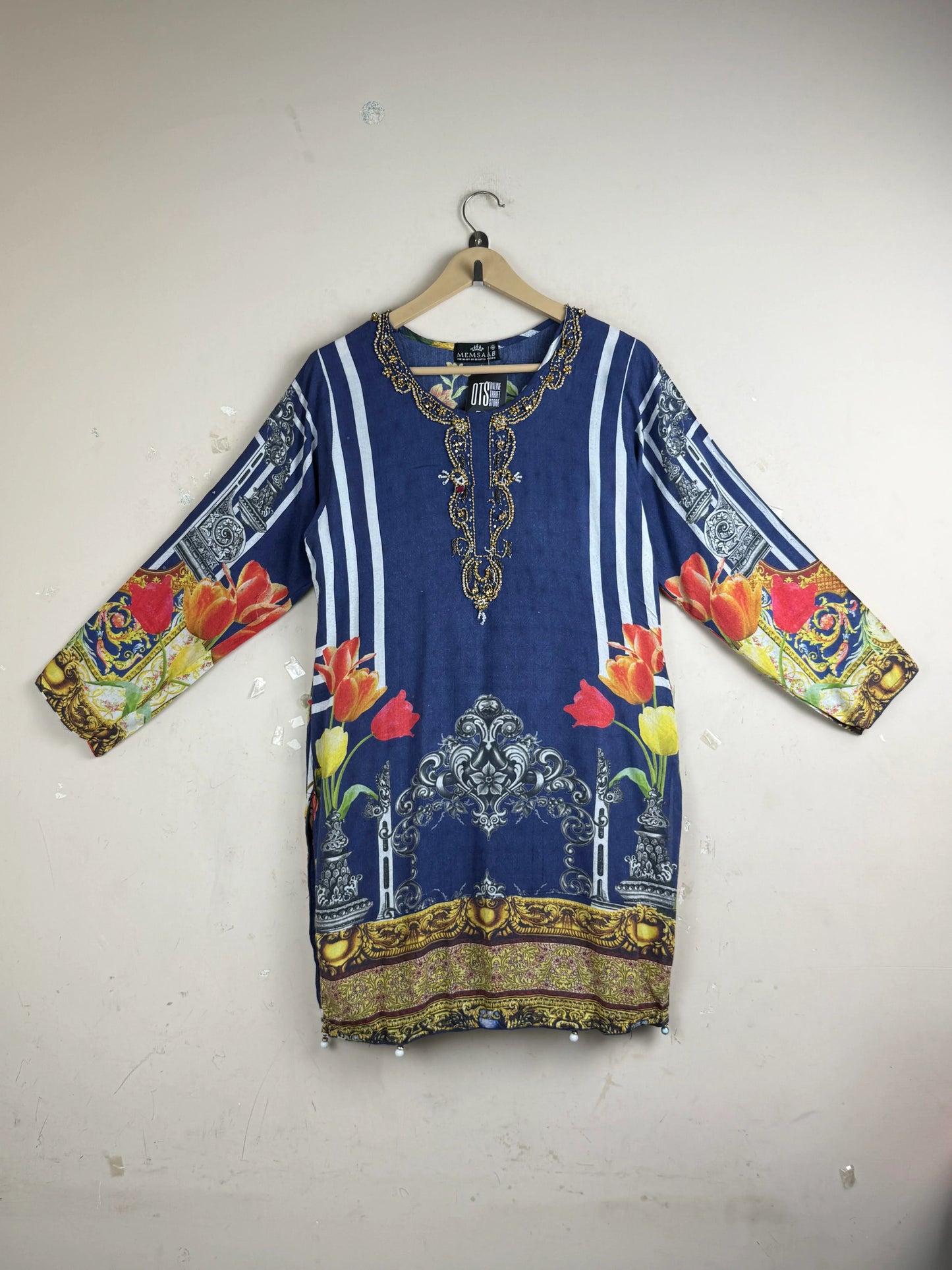 Good Condition Summer Kurti | Preloved Memsaab | Blue Lawn | Thrift Shop for Women Islamabad Pakistan | OTS