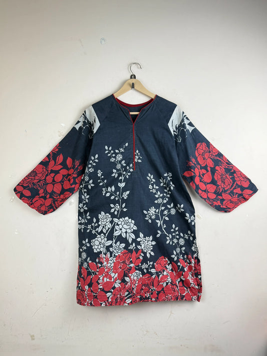 Shop Good Summer Kurti by CUT LABEL | Preloved Branded Clothes | Black Lawn | Women | OTS Thrift Store Peshawar Pakistan