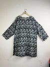 Shop Premium Summer Kurti by KHAADI | Preloved Branded Clothes | Black lawn | Women | OTS Thrift Store Lahore Pakistan
