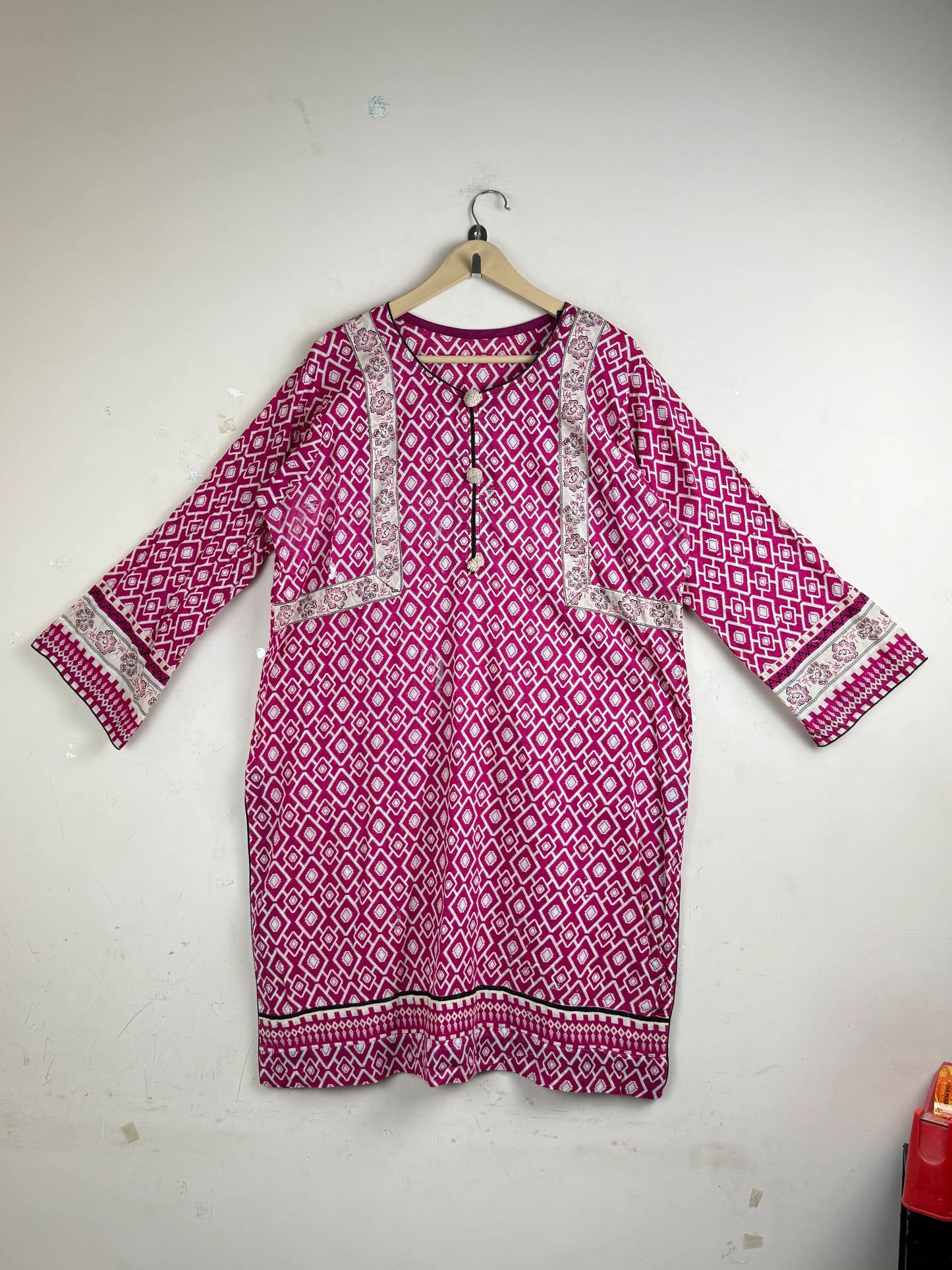 UK Imported secondhand Summer Kurti - Unknow brand, Ruby lawn, Premium condition, for Women - Online Thrift Store Karachi Pakistan