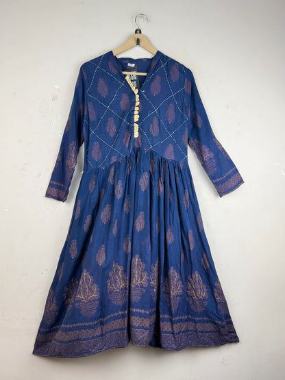 Shop Excellent Summer Kurti by Cut Label | Preloved Branded Clothes | Blue Lawn | Women | OTS Thrift Store Karachi Pakistan