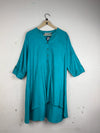Summer Kurti | Utsa | Preloved Branded | Turquoise Viscose | Premium | OTS Thrift Store Peshawar Pakistan