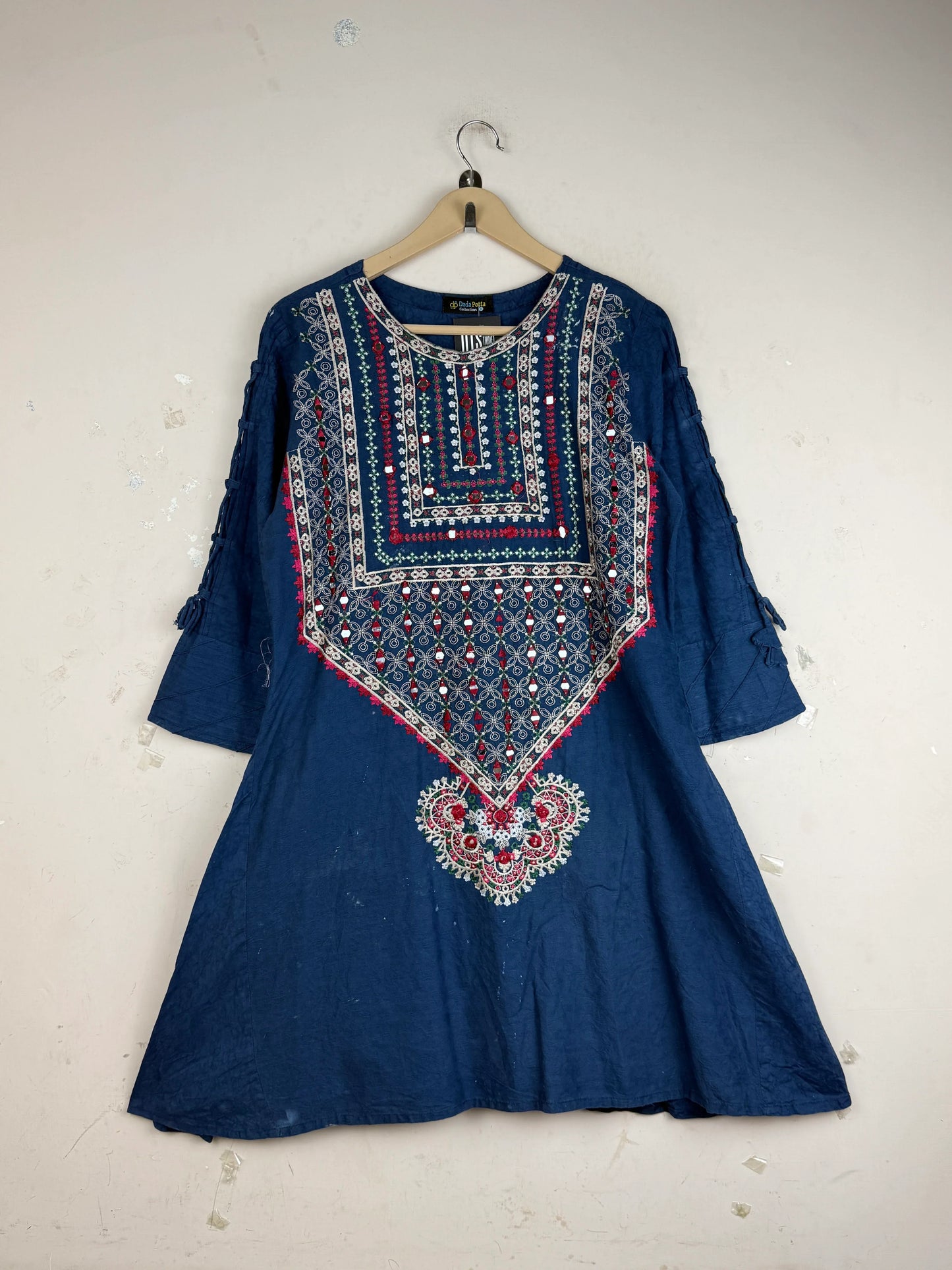 UK Imported secondhand Summer Kurti - Dada pota brand, Blue Cotton, Excellent condition, for Women - Online Thrift Store Peshawar Pakistan