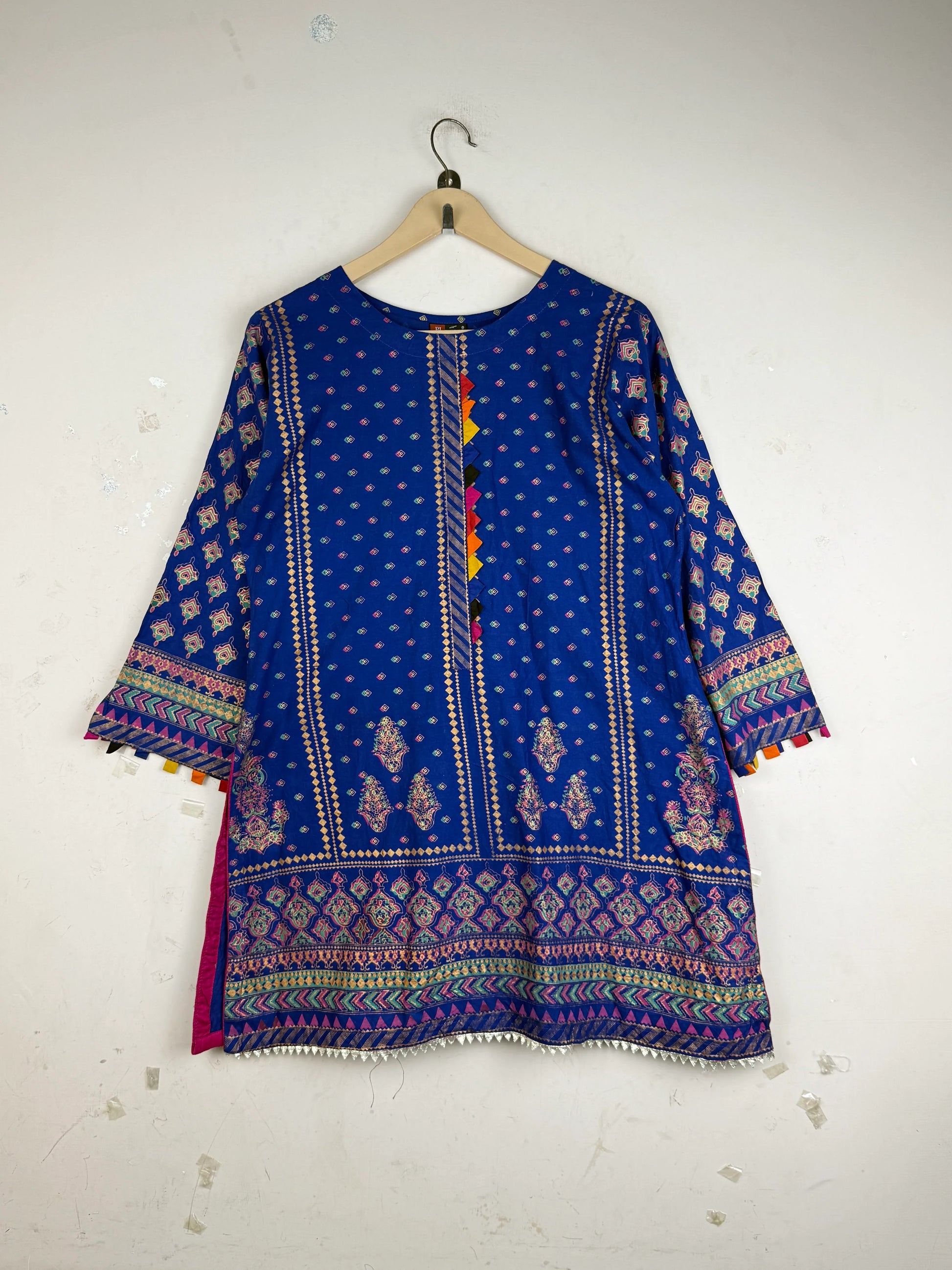 Secondhand Branded Summer Kurti by Bin jamil, Blue Lawn fabric, Premium condition, for Women - Online Thrift Shop Karachi Pakistan