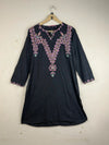 Secondhand Branded Summer Kurti by GENERATION, Black Lawn fabric, Premium condition, for Women - Online Thrift Shop Peshawar Pakistan