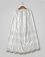 Secondhand Branded Women's skirts by CUT LABEL, White SILK fabric, Premium condition, for - Online Thrift Shop Peshawar Pakistan