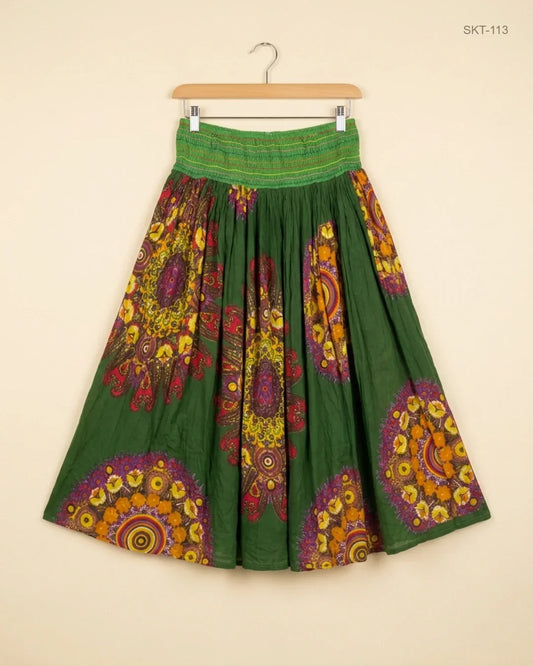Shop Excellent Women's skirts by C.A.M | Preloved Branded Clothes | Green Cotton | Womens | OTS Thrift Store Peshawar Pakistan