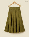 Premium Condition Women's skirts | Preloved CUT LABEL | Green Polyester | Thrift Shop for Womens Karachi Pakistan | OTS