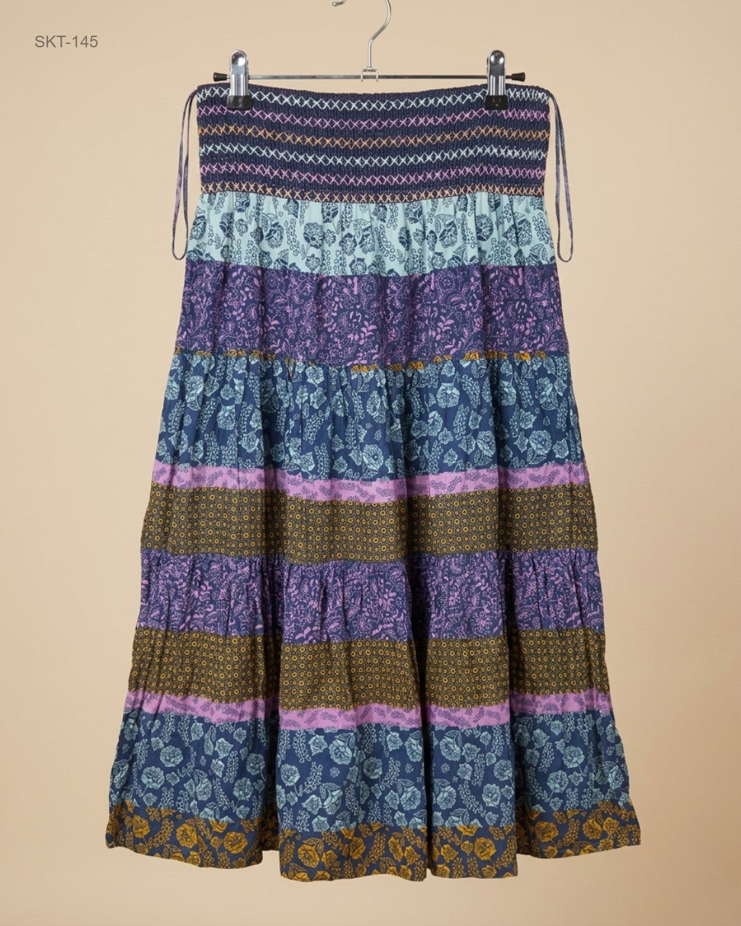 Premium Condition Women's skirts | Preloved DAVID EMANUEL | Blue Cotton | Thrift Shop for Womens Karachi Pakistan | OTS