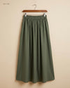 Women's skirts | CUT LABEL | Preloved Branded | OLIVE GREEN Polyester | Premium | OTS Thrift Store Lahore Pakistan