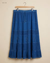 Women's skirts | CUT LABEL | Preloved Branded | Blue Polyester | Excellent | OTS Thrift Store Karachi Pakistan