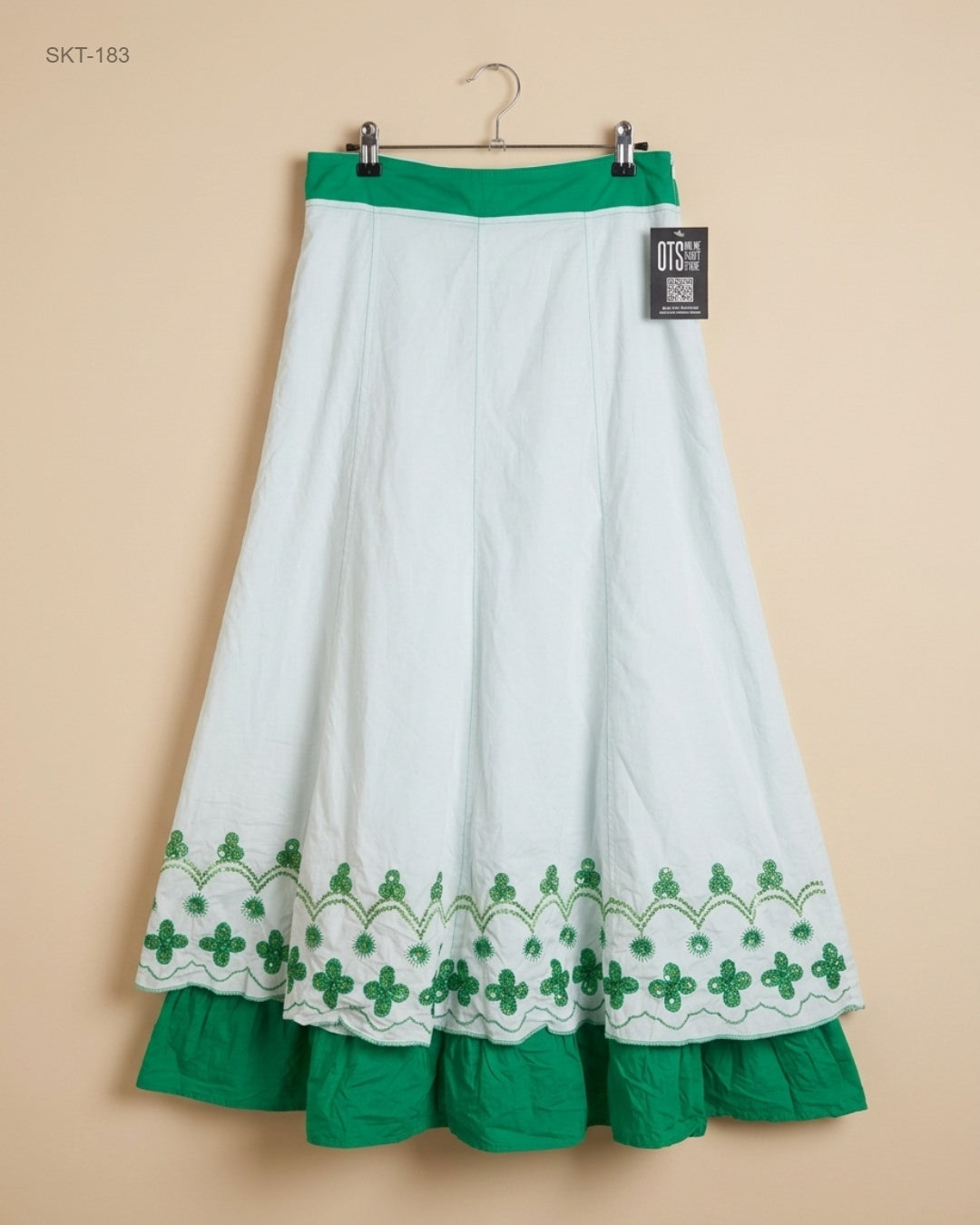 Preloved Premium Women's skirts by TOLU, White Cotton for Womens - OTS Thrift Shop Peshawar Pakistan