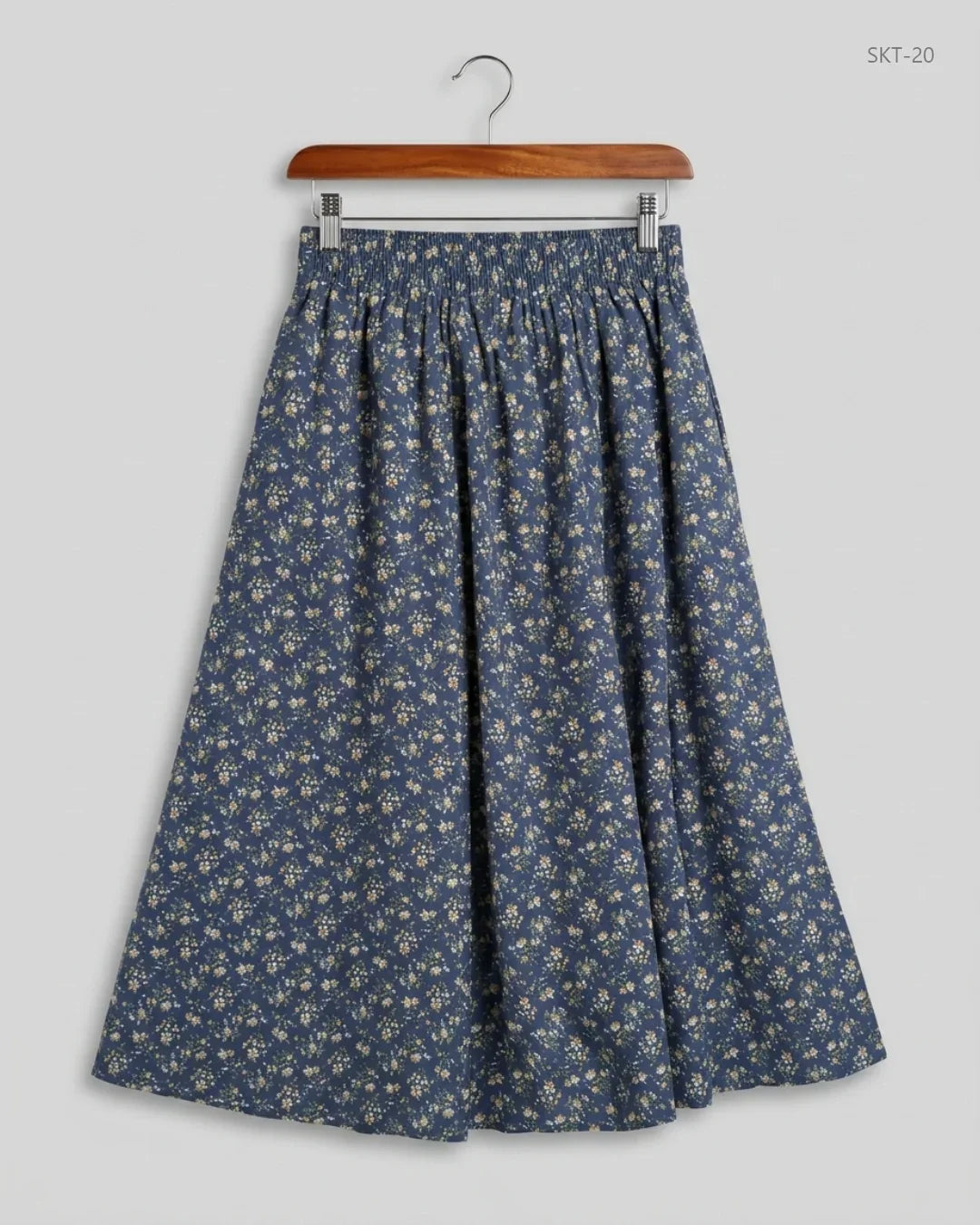 UK Imported secondhand Women's skirts - Laura Ashley brand, Blue Cotton, Premium condition, for - Online Thrift Store Islamabad Pakistan
