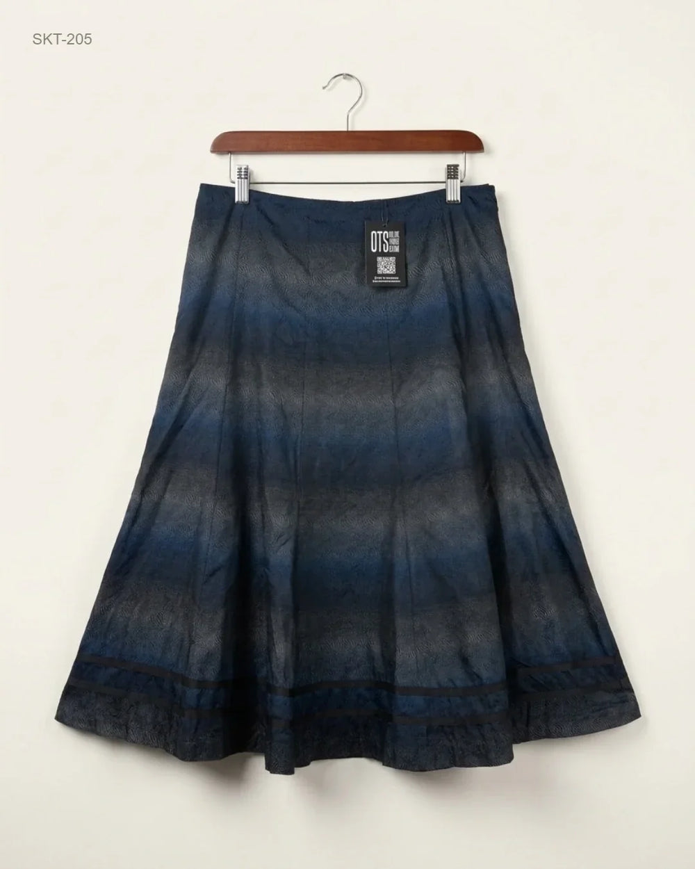 Preloved Premium Women's skirts by CUT LABEL, Black&BLUE Viscose for Womens - OTS Thrift Shop Peshawar Pakistan