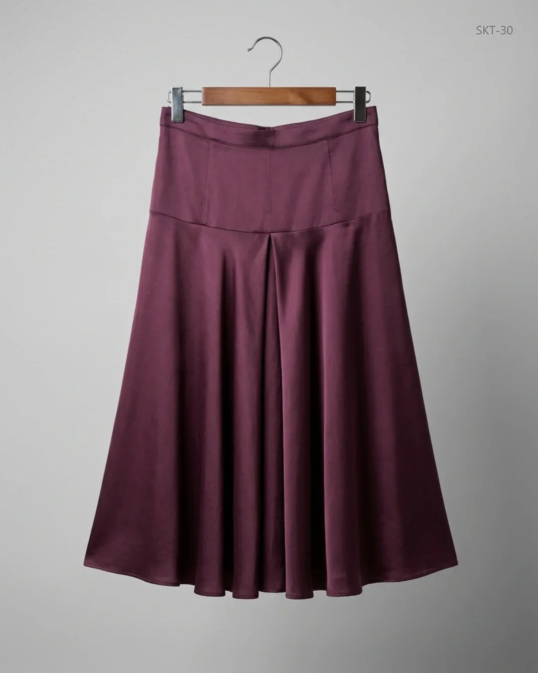 Secondhand Branded Women's skirts by CUT LABEL, Maroon Silk fabric, Premium condition, for - Online Thrift Shop Islamabad Pakistan