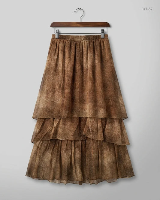 Premium Condition Women's skirts | Preloved CUT LABEL | Brown Polyester | Thrift Shop for Lahore Pakistan | OTS