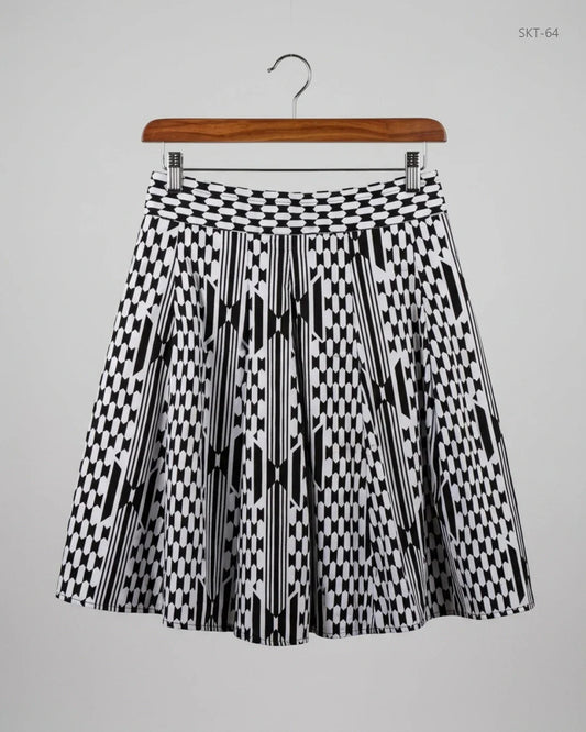 UK Imported secondhand Women's skirts - CUT LABEL brand, Black & White Cotton, Excellent condition, for - Online Thrift Store Peshawar Pakistan