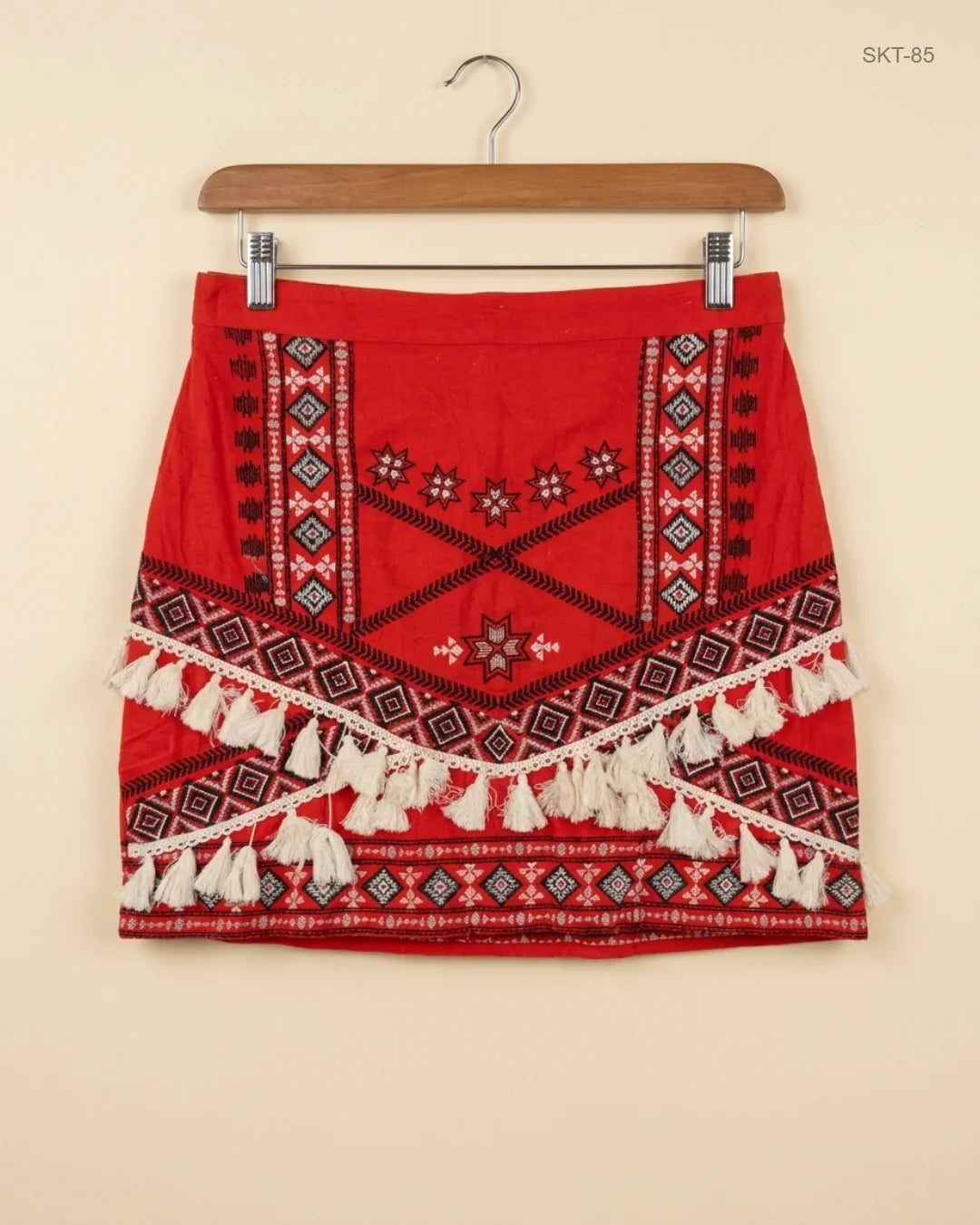 UK Imported secondhand Women's skirts - River Island brand, Red Polyester, Premium condition, for Womens - Online Thrift Store Lahore Pakistan