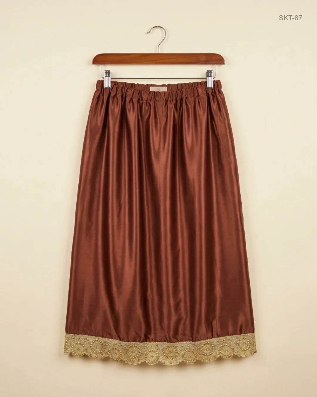 Women's skirts | CUT LABEL | Preloved Branded | Brown SILK | Excellent | OTS Thrift Store Karachi Pakistan