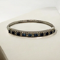 Elegant Silver Gemstone Bangle