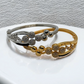 Dual-Tone Elegance Bangle