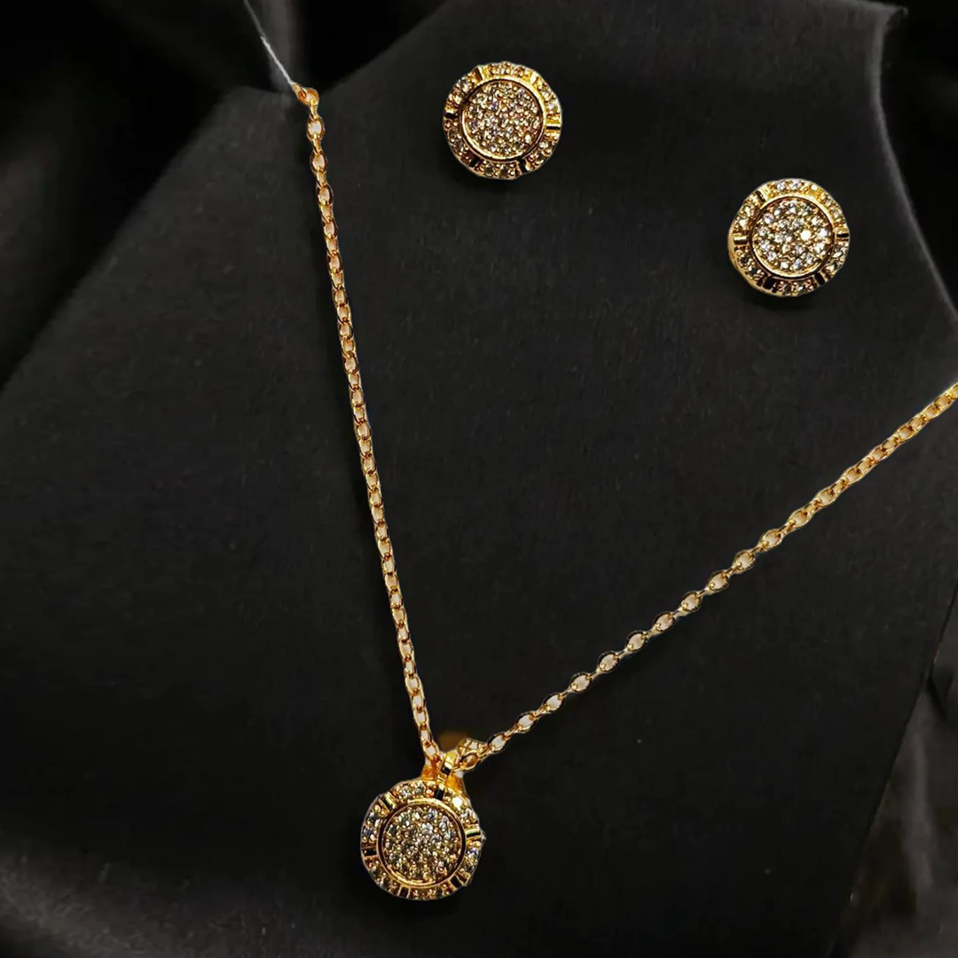 Evil Eye Necklace and Earrings Set