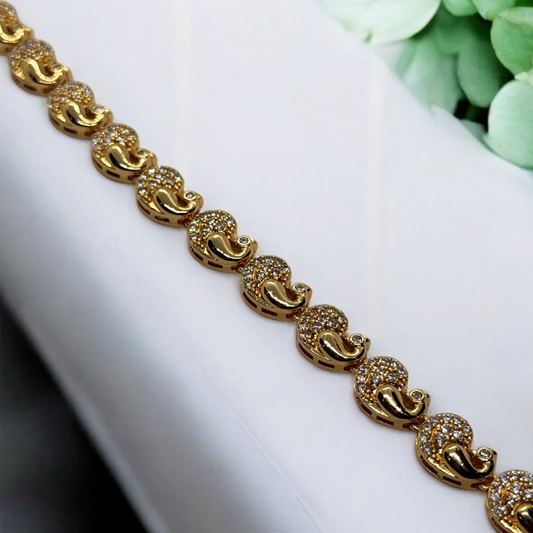 Gold Mango Design Bracelet