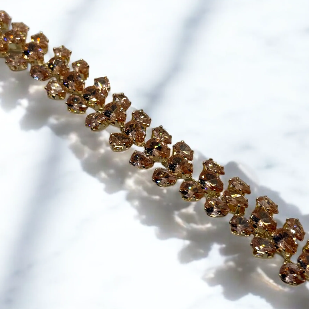Stunning Champagne Wreath Bracelet