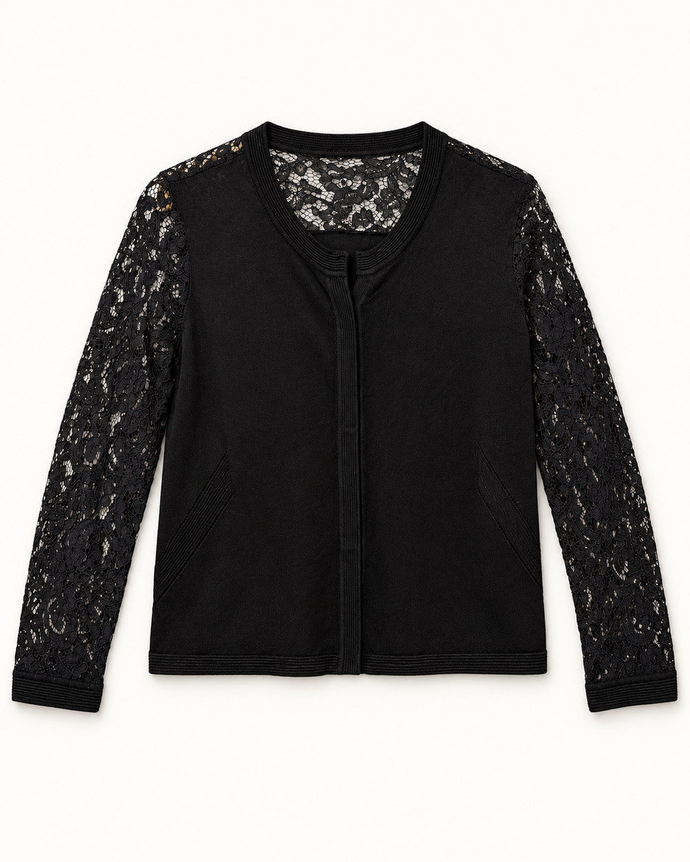 Black women's preloved button-down cardigan, VW-BLWC101